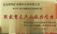 虹潤公司獲批承擔國家中小企業(yè)發(fā)展專項資金項目、國家重點產(chǎn)業(yè)振興項目